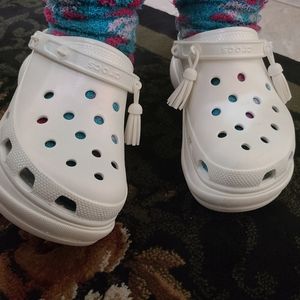 Crocs Bae Platform white iridescent W10